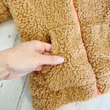 Load image into Gallery viewer, Munster | Girls Light Brown Leo Moon Teddy Bear Jacket | Size: 5T