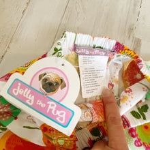 Load image into Gallery viewer, Jelly the Pug | Girl's White w/ Florals Ruffled Fiorito Kassi Pants | Size: 4T