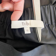 Load image into Gallery viewer, Tibi | Womens Black Off Shoulder Tie Waist and Sleeve Midi Dress | Size: 0