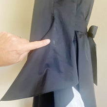 Load image into Gallery viewer, Tibi | Womens Black Off Shoulder Tie Waist and Sleeve Midi Dress | Size: 0