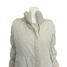 Load image into Gallery viewer, Piazza Sempione | Women's Italian Designer Cream and Gray Long Coat | Size: S