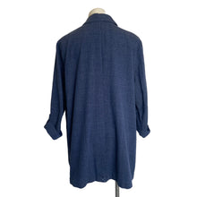 Load image into Gallery viewer, J. Jill | Women&#39;s Blue Denim Like Knit Blazer Jacket with Roll Up Sleeves | Size: 2X
