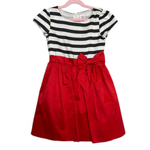 Load image into Gallery viewer, Gymboree | Girl&#39;s Black and White Stripe with Red Bow Dress | Size: 7Y
