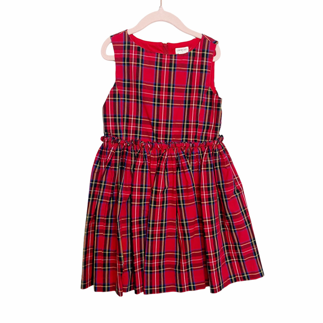 J. Crew | Girls Red Plaid Sleeveless Cotton Dress | Size: 7Y