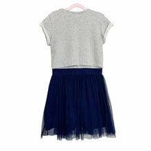 Load image into Gallery viewer, Gap | Girl&#39;s Gray and Navy Blue Unicorn Sequin Dress | Size: 10Y
