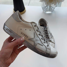 Load image into Gallery viewer, Golden Goose Super-Star Sneakers White Silver Size 37 | Savour Clothing