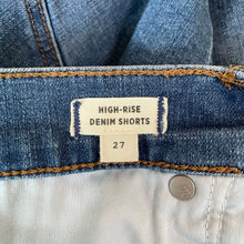 Load image into Gallery viewer, Madewell | Women's Medium Wash High-Rise Button Up Denim Shorts | Size: 27