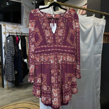 Load image into Gallery viewer, Free People Women’s Pink Boho Print Tie Front Dress size S