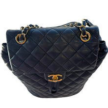 Load image into Gallery viewer, Chanel | Women's Navy Blue Quilted Lambskin Small Urban Spirit Backpack Gold Hardware
