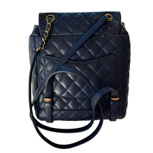 Load image into Gallery viewer, Chanel | Women's Navy Blue Quilted Lambskin Small Urban Spirit Backpack Gold Hardware