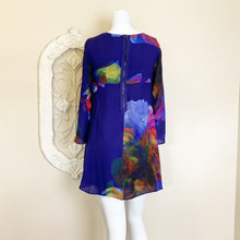Load image into Gallery viewer, Anthropologie | Leifsdottir Women&#39;s Blue &amp; Red Watercolor Dress | Size: XXS
