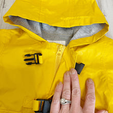 Load image into Gallery viewer, Old Navy | Boy&#39;s Yellow Fireman Rain Jacket with Hood | Size: 12-18M
