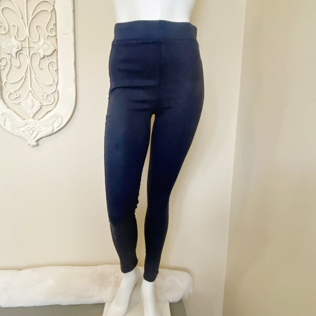 L'Agence | Women's Dark Blue Coated Pull On Jeggings | Size: M (Fit is S)