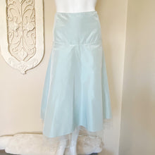 Load image into Gallery viewer, Michelle DeCourcy | Women&#39;s Light Blue Satin Fit and Flare Skirt with Tulle Bottom | Size: XS
