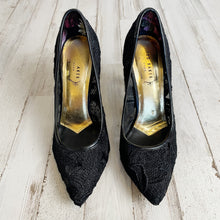 Load image into Gallery viewer, Ted Baker | Women&#39;s Black Designer Lace Pointed Toe Heels | Size: 6.5
