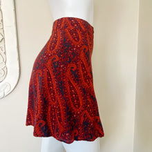 Load image into Gallery viewer, Monoprix Femme | Womens Red and Orange Floral and Paisley Print Fit and Flare Mini Skirt | Size: 8
