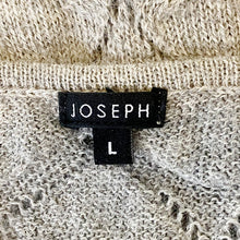 Load image into Gallery viewer, Joseph | Womens Light Gray 100% Alpaca Tie Neck Ruffle Sweater Top | Size: L
