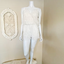 Load image into Gallery viewer, Maddy K | Womens White Lace Romper | Size: L
