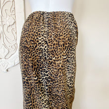 Load image into Gallery viewer, Savion | Womens Leopard Print Faux Wrap Tie Side Midi Skirt | Size: 12
