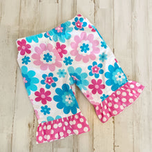 Load image into Gallery viewer, Kelly&#39;s Kids | Girls Baby White Pink and Blue Floral Pants | Size: 12M

