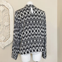 Load image into Gallery viewer, Joie | Womens Black and White Pattern Long Sleeve Blouse with Tags | Size: XL
