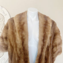 Load image into Gallery viewer, Woolf Brothers | Womens Vintage Red Brown Fur Mink Cape Stole
