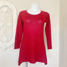 Load image into Gallery viewer, Nurture | Womens Red Scoop Neck Pullover Knit Tunic Sweater | Size: S

