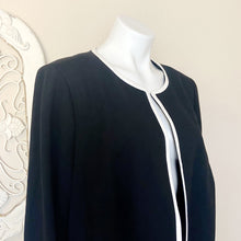 Load image into Gallery viewer, Talbots | Womens Black and Cream Kit Open Cardigan Jacket with Tags | Size: 18W Petite
