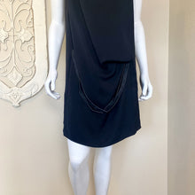 Load image into Gallery viewer, Helmut Lang | Womens Black Sleeveless Goat Leather Belt Dress | Size: 8
