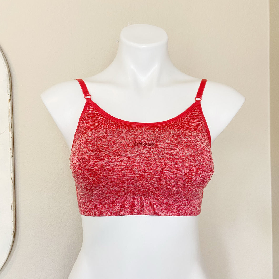 Gymshark | Womens Flame Red Flex Strappy Sports Bra with Tags | Size: S
