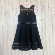 Load image into Gallery viewer, Calvin Klein | Girls Black Illusion Mesh Bow Front Dress | Size: 8Y
