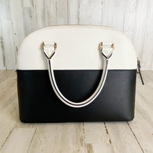 Load image into Gallery viewer, Kate Spade | Womens Black and White Leather Groove Street Carli Bag
