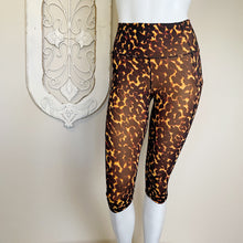 Load image into Gallery viewer, Fabletics | Womens Orange and Black Animal Print PureLuxe Crop Leggings | Size: XS
