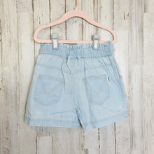 Load image into Gallery viewer, Molo | Girls Light Wash Denim Adara Paperbag Waist Shorts with Tags | Size: 5T
