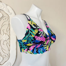 Load image into Gallery viewer, Pink | Womens Colorful Tropical Print Lace Bralette | Size: S
