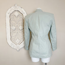 Load image into Gallery viewer, Rampage | Womens Light Green Linen Blend Double Breasted Blazer Jacket | Size: S
