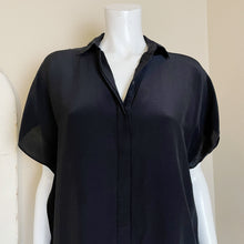 Load image into Gallery viewer, All Saints | Womens Black Button Down Short Sleeve Blouse Dress | Size: 6
