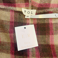 Load image into Gallery viewer, POL | Womens Brown and Pink Plaid Open Long Shacket with Tags | Size: M

