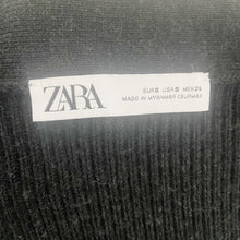 Load image into Gallery viewer, Zara | Womens Dark Gray Wool Blend Button Down Crop Cardigan Sweater | Size: S
