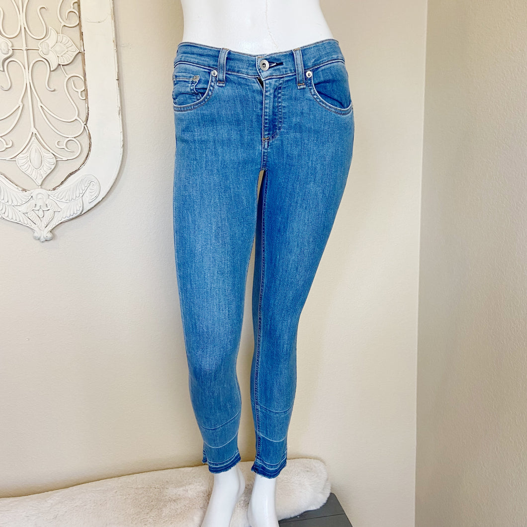 Rag & Bone | Womens Light Wash Pham Ankle Skinny Jeans | Size: 25