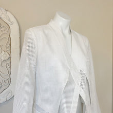 Load image into Gallery viewer, Chico&#39;s | Womens Antique White Faux Leather Perforated Jacket with Tags | Size: M

