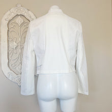 Load image into Gallery viewer, Chico&#39;s | Womens Antique White Faux Leather Perforated Jacket with Tags | Size: M
