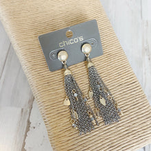Load image into Gallery viewer, Chico&#39;s | Women&#39;s Gold and Silver Chain Dangle Rillie Earrings with Tags
