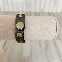 Load image into Gallery viewer, King Star | Womens Metallic Silver Leather and Gold Bracelet
