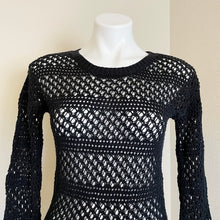 Load image into Gallery viewer, St. Roche | Women&#39;s Black Open Knit Pullover Sweater | Size: S
