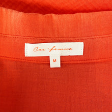 Load image into Gallery viewer, Ces Femme | Women&#39;s Coral Wrinkle Gauze Short Sleeve Button Down Top with Tags | Size: L
