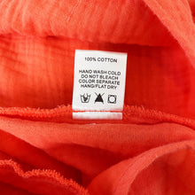 Load image into Gallery viewer, Ces Femme | Women&#39;s Coral Wrinkle Gauze Short Sleeve Button Down Top with Tags | Size: M
