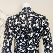 Load image into Gallery viewer, Diane Von Furstenberg | Womens Black/White Geometric Print Wrap Dress | Size: 8
