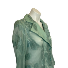 Load image into Gallery viewer, Womens Light Sage Green Sheer Floral Print Jacket | Size: M
