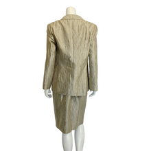Load image into Gallery viewer, Escada | Womens Champagne Gold Skirt/Blazer Suit Set | Size: 12

